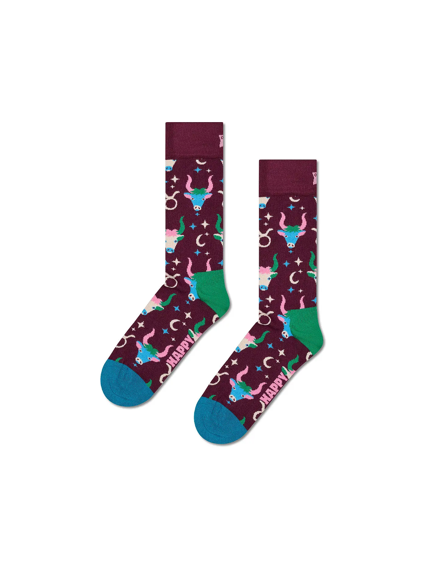 HAPPY SOCKS | Damen Socken STIER 36-40 dark red | 